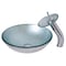 Novatto ARGENTO Glass Vessel Bathroom Sink Set, Chrome NSFC-7032001CH - alternate 6